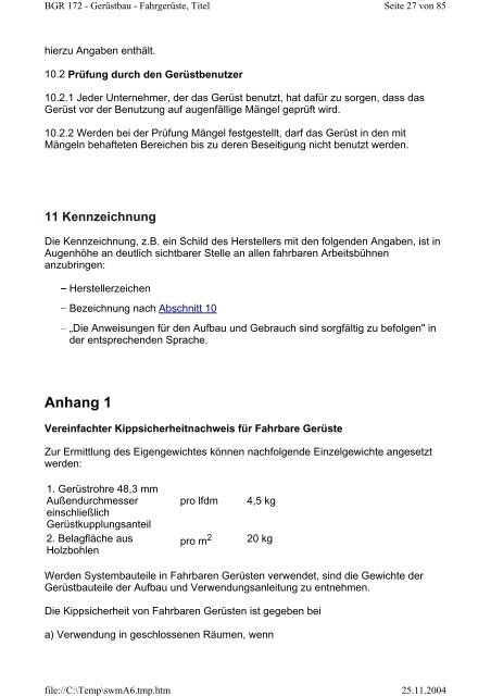 Fahrgerüste - GSB Gerüstbau GmbH