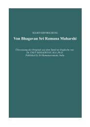 Ramana Maharshi Selbsterforschung