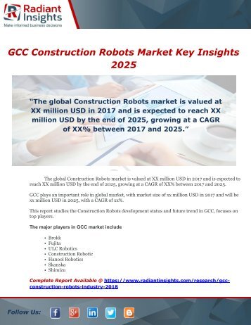 GCC Construction Robots Market Key Insights 2025