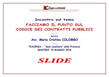 Codice contratti_Piacenza_15.05.2018_SLIDE