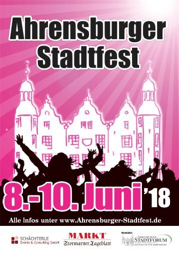 Programmflyer Ahrensburger Stadtfest 2018