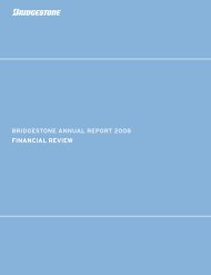 BRIDGESTONE ANNUAL REPORT 2008 FINANCIAL REVIEW