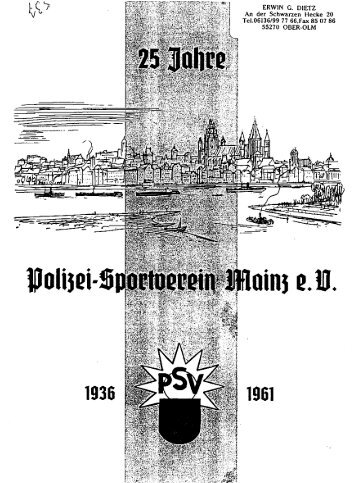 Festschrift zum 25-jährigen Bestehen des PSV Mainz - Polizei ...