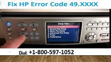 Call +1800-597-1052 How to Fix HP Error Code 49.XXXX