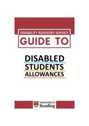 Guide to - disabled students allowances