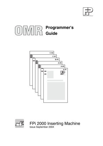 FPi 2000 OMR-Leitfaden für Programmierer - Fp-ims