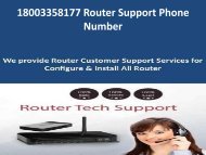 18003358177 Router Support Phone Number