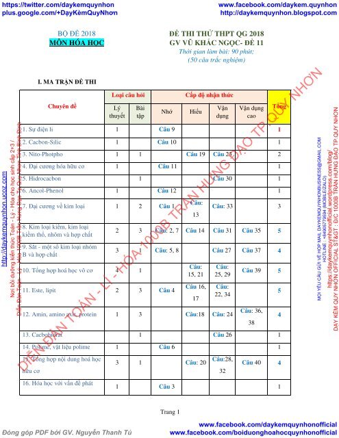 Bộ đề thi thử THPT QG 2018 Các môn TOÁN - LÍ - HÓA Các trường THPT Cả nước CÓ HƯỚNG DẪN GIẢI (Lần 27) [DC22052018]