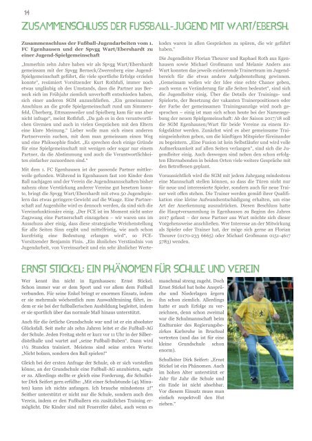 YELLOW | Vereinszeitung 1. FC Egenhausen Juni 2017