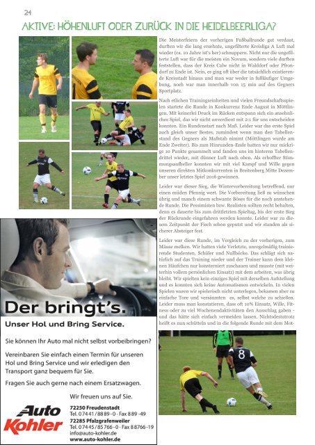 YELLOW | Vereinszeitung 1. FC Egenhausen Juni 2017
