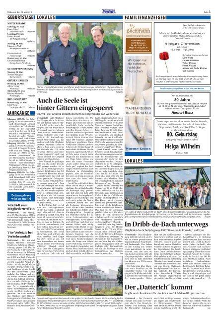 Wochen-Kurier 21/2017 - Lokalzeitung für Weiterstadt und Büttelborn