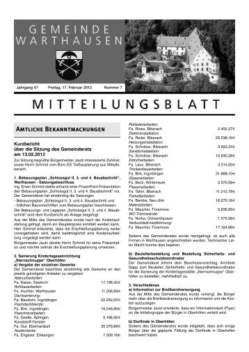 Anzeigenauftrag - Warthausen