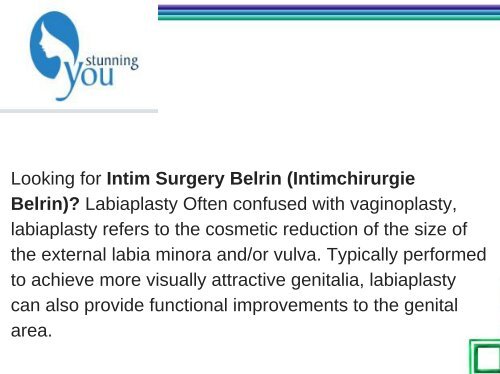 Intimchirurgie Belrin