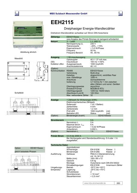 Energiezähler für Industrieanwendungen