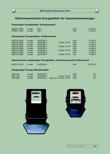 Energiezähler für Industrieanwendungen