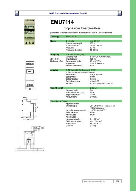 Energiezähler für Industrieanwendungen