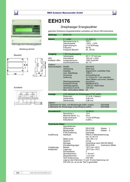 Energiezähler für Industrieanwendungen