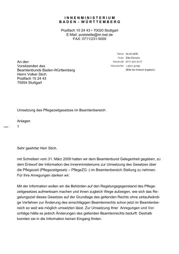 INNENMINISTERIUMBADEN - W Ü RTTEMBERG ... - BRH BW