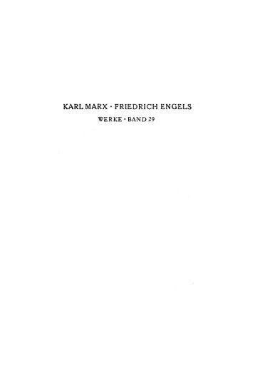 KARL MARX • FRIEDRICH ENGELS WERKE-BAND 29 - KPD/ML