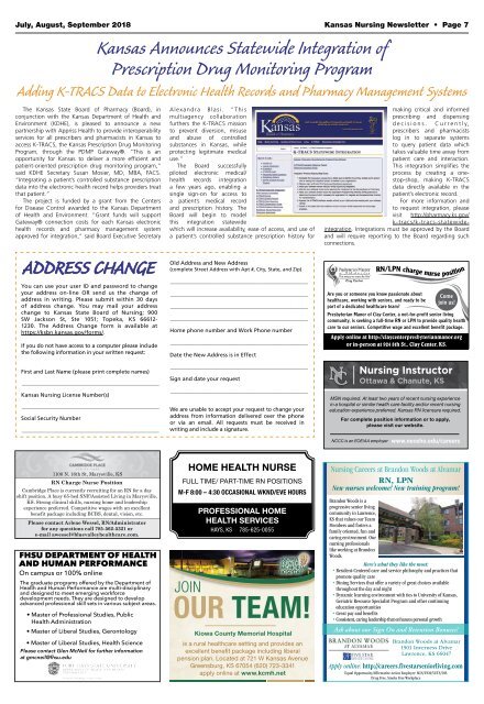 Nursing Newsletter - July 2018