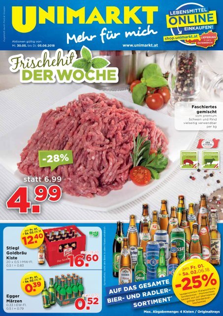 Unimarkt Flugblatt Flugblatt 30.05.-05.06.2018