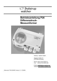 Betriebsanleitung P26 Differenzdruck- Messumformer