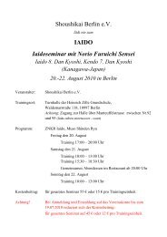 IAIDO Iaidoseminar mit Norio Furuichi Sensei Iaido 8. Dan ... - YAMA