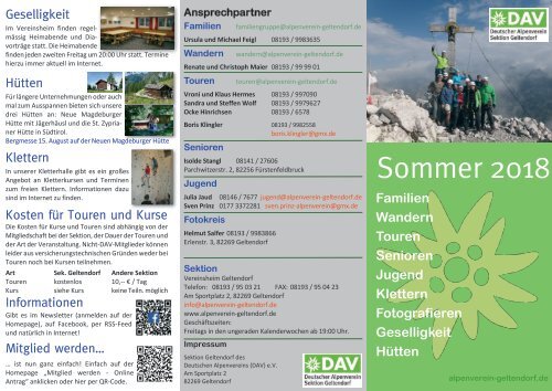 Flyer Sommer 2018