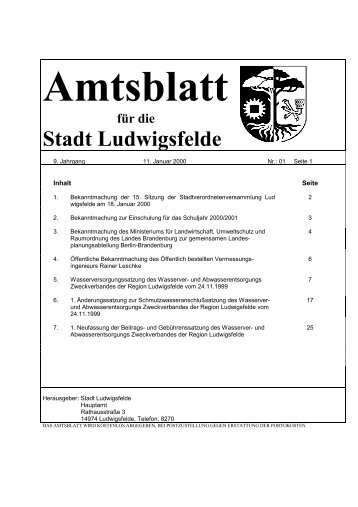 Amtsblatt für die Stadt Ludwigsfelde