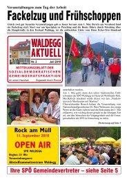 Fackelzug und Frühschoppen - Waldegg-Aktuell - SPÖ