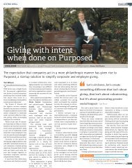 Giving with intent when done on Purposed - Business Week