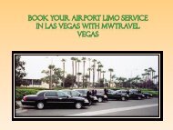 Book Your Airport Limo Service in Las Vegas with MWTravel Vegas