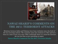 Nawaz Sharif's Comments On The 26-11 Mumbai Attack