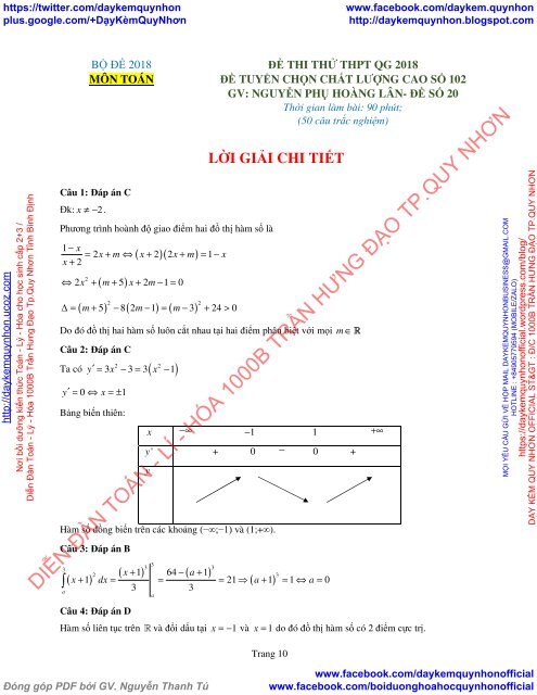 Bộ đề thi thử THPT QG 2018 Các môn TOÁN - LÍ - HÓA Các trường THPT Cả nước CÓ HƯỚNG DẪN GIẢI (Lần 28) [DC23052018]