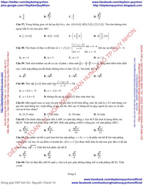 Bộ đề thi thử THPT QG 2018 Các môn TOÁN - LÍ - HÓA Các trường THPT Cả nước CÓ HƯỚNG DẪN GIẢI (Lần 28) [DC23052018]