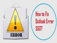 How to Fix Outlook Error 550? 1-800-213-3740
