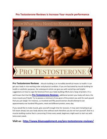  Enhance Your Virility as well as Muscularity with Pro Testosterone Reviews