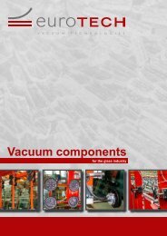 euroTECH catalogue vacuum components for the glass industry
