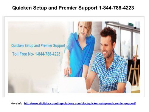 Quicken Setup and Premier Support 1-844-788-4223
