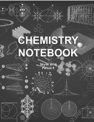 Skyler Wild - Final Chemistry Notebook