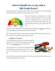 How to Qualify for a Loan with a 580 Credit Score