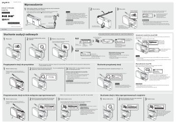 Sony XDR-P1DBP - XDR-P1DBP Istruzioni per l'uso Polacco