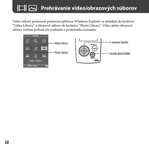 Sony NWZ-A815 - NWZ-A815 Mode d'emploi Slovaque