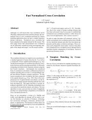 Fast Normalized Cross-Correlation - JP Lewis