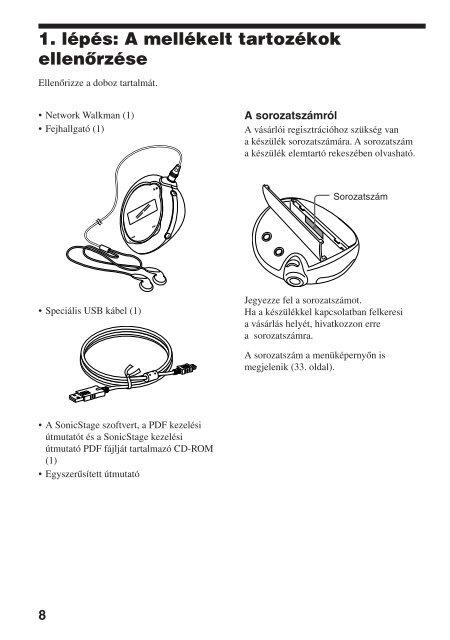 Sony NW-E103 - NW-E103 Istruzioni per l'uso Ungherese