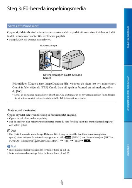 Sony DCR-PJ6E - DCR-PJ6E Consignes d&rsquo;utilisation Su&eacute;dois