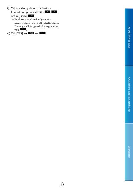 Sony DCR-PJ6E - DCR-PJ6E Consignes d&rsquo;utilisation Su&eacute;dois