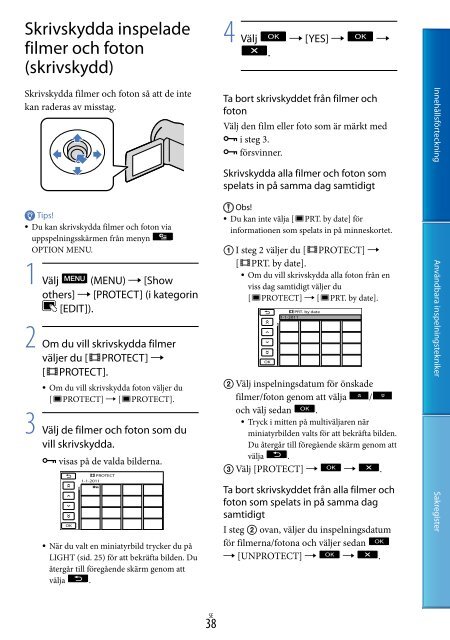 Sony DCR-PJ6E - DCR-PJ6E Consignes d&rsquo;utilisation Su&eacute;dois