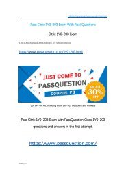 PASSED!Free download Passquestion 1Y0-203 real questions