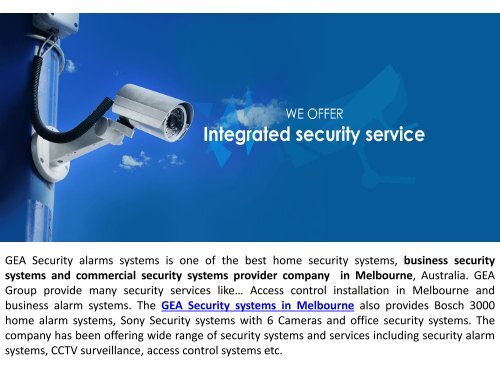 GEA Security Systems in Melbourne